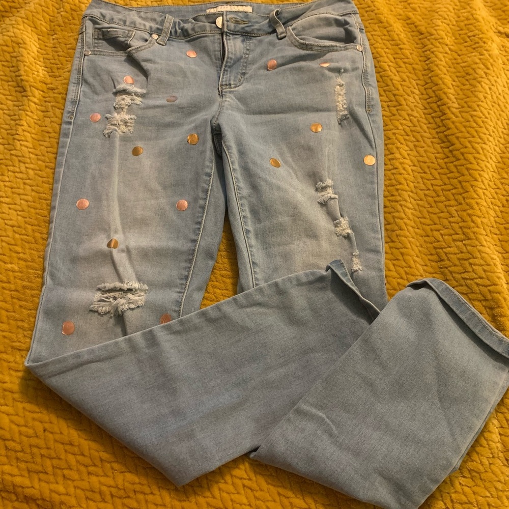 Distressed jeans
